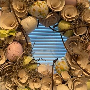 Yellow and Pink Holiday Wreath with Festive Accents